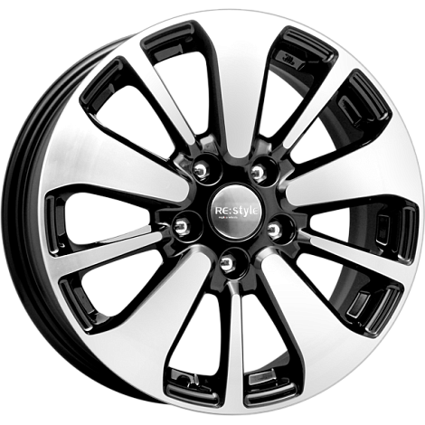 Диск КиК ZV ix35 KC688 16 / 6.5J PCD 5x114.30 ET 45.00 ЦО 67.10 Литой / Черный с полированной лицевой поверхностью